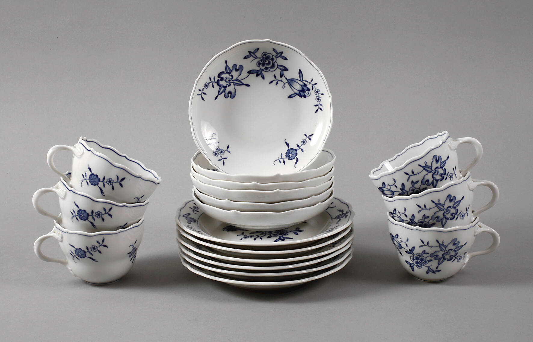 Meissen sechs Kaffeegedecke "Orchidee"