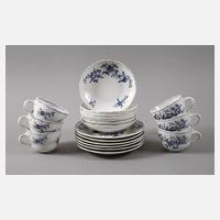 Meissen sechs Kaffeegedecke "Orchidee"111