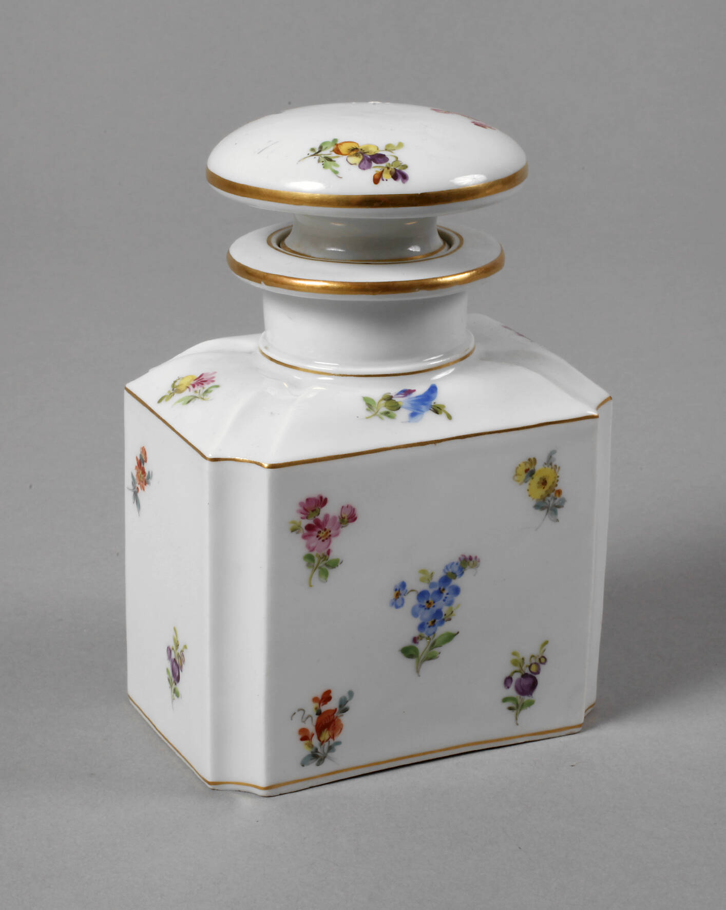 Meissen Teedose "Streublümchen"