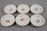 Meissen sechs Dessertteller mit Insektenmalerei