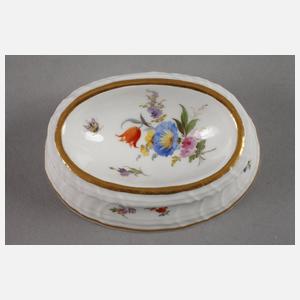 Meissen Salzgefäß mit Insektenmalerei