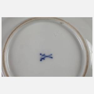 Meissen Senfnapf mit Insektenmalerei