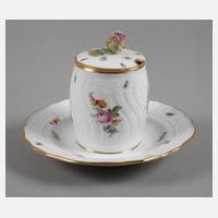 Meissen Senfnapf mit Insektenmalerei111