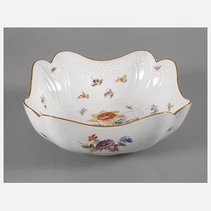 Meissen quadratische Schüssel mit Insektenmalerei