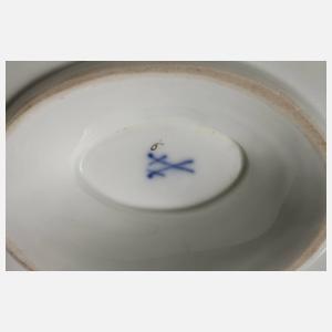 Meissen Sauciere mit Insektenmalerei