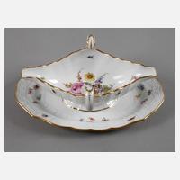 Meissen Sauciere mit Insektenmalerei111