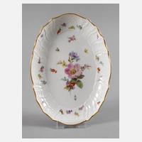 Meissen ovale Schale mit Insektenmalerei111