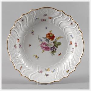 Meissen runde Vorlegeplatte mit Insektenmalerei