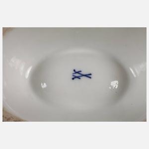 Meissen Salzgefäß mit Insektenmalerei