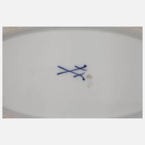 Meissen große Bratenplatte mit Insektenmalerei