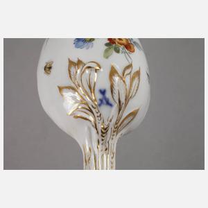 Meissen Vorlegelöffel mit Insektenmalerei