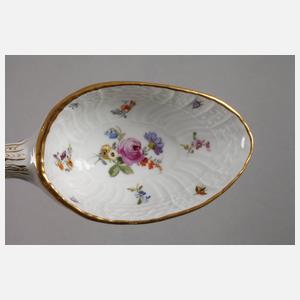 Meissen Vorlegelöffel mit Insektenmalerei