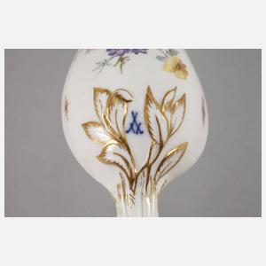 Meissen Vorlegelöffel mit Insektenmalerei