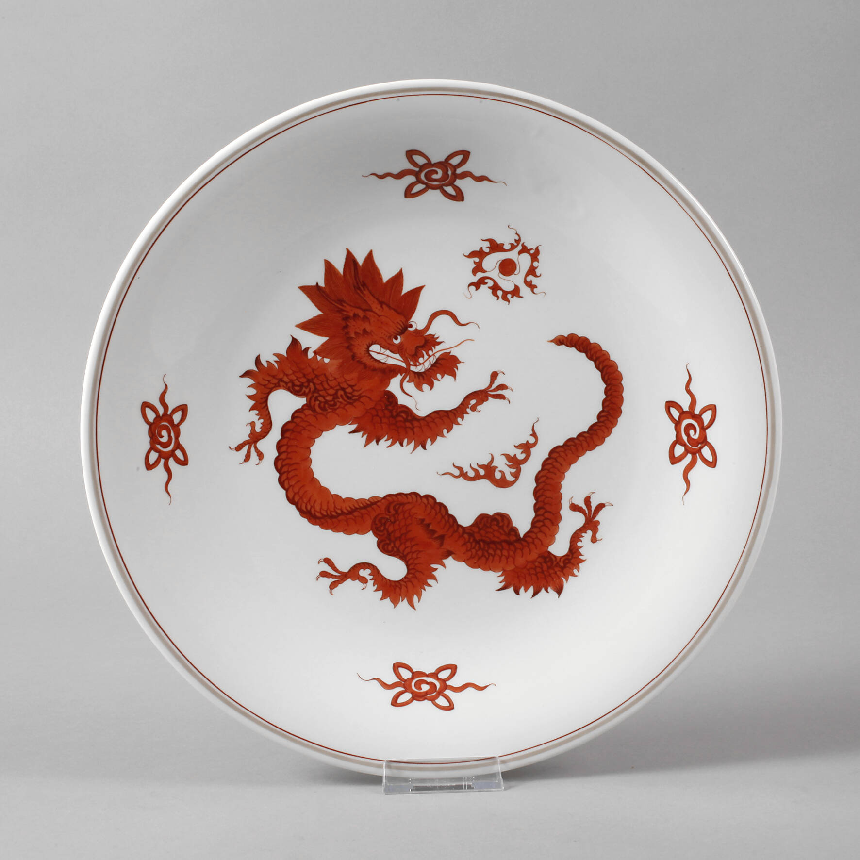 Meissen Wandteller "Roter Drache"