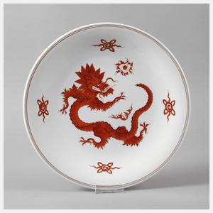 Meissen Wandteller "Roter Drache"