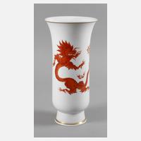 Meissen große Vase Roter Drache111