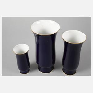 Meissen drei Vasen "Amsterdamer Art"