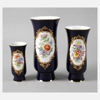 Meissen drei Vasen "Amsterdamer Art"111