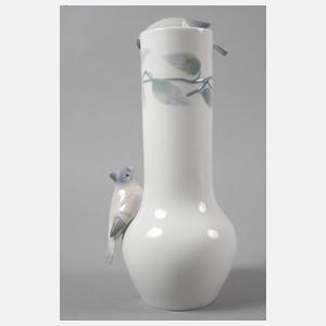 Metzler & Ortloff Vase mit Vogelbesatz