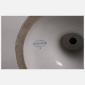 Meissen Teichert Schlangenhenkelvase mit Blumenmalerei