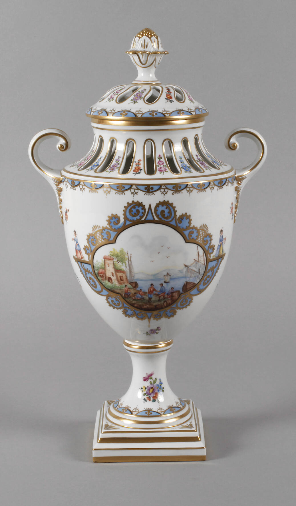 Potschappel Potpourri-Deckelvase