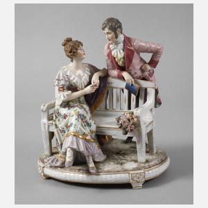 Stulz Straßburg Liebespaar auf Parkbank