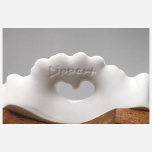 Thüringen großer Wandspiegel mit Blütenbesatz