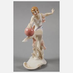 Volkstedt Turnerin mit Ball