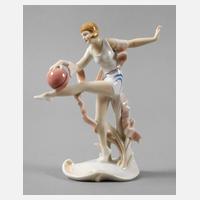 Volkstedt Turnerin mit Ball111