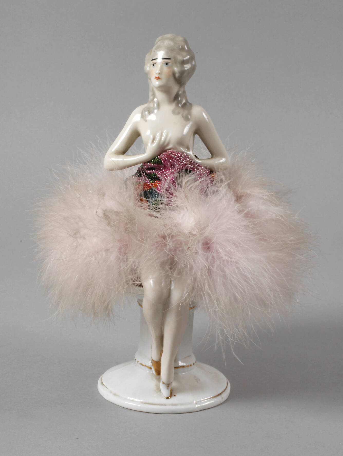 Sitzendorf große zweiteilige Teepuppe