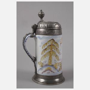 Thüringer Fayence-Walzenkrug