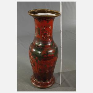 Übegroße Berliner Rotlackvase