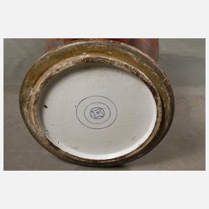 Übegroße Berliner Rotlackvase