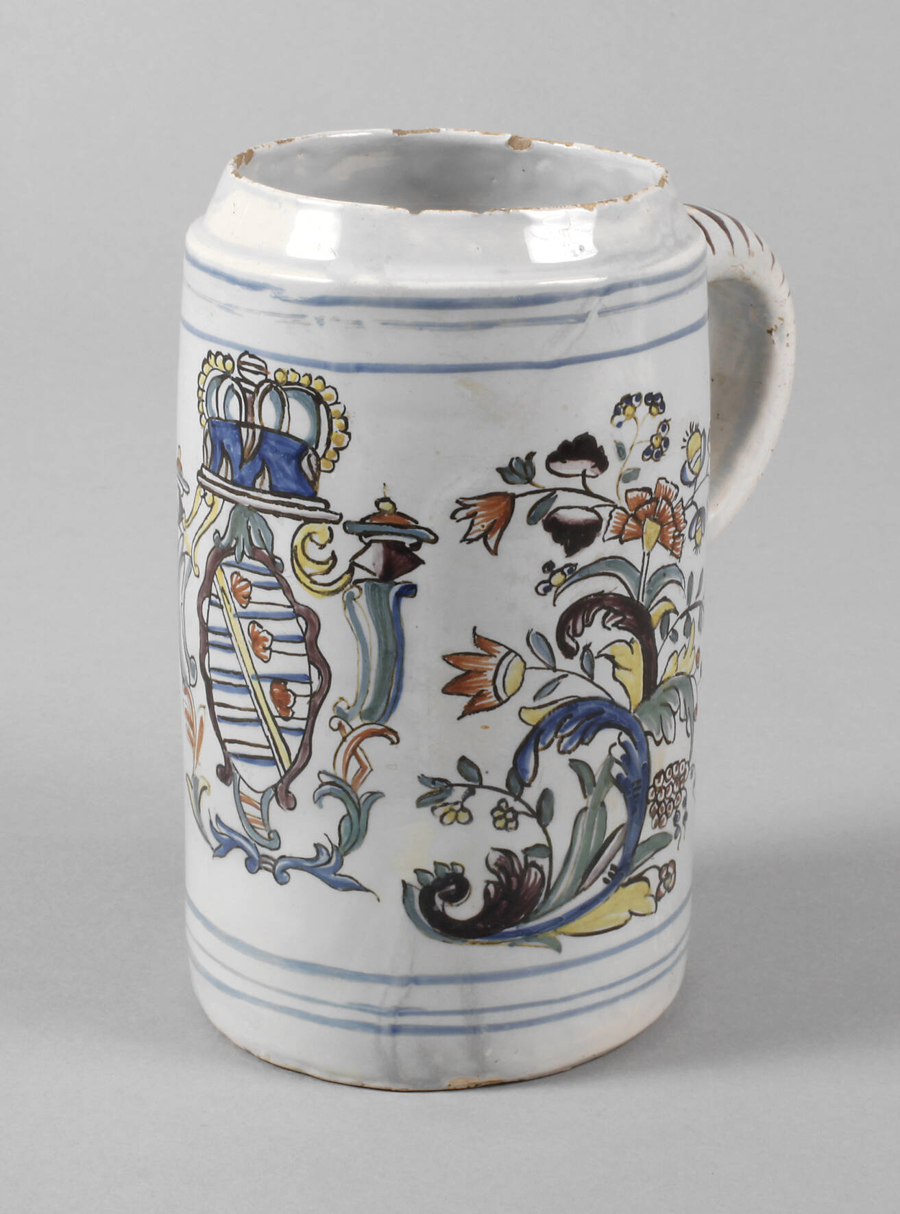 Fayence-Walzenkrug Erfurt