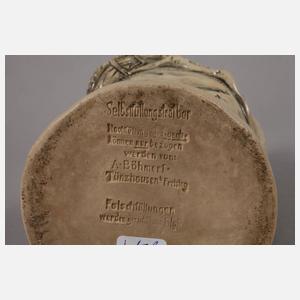 Werbeflasche und Jugendstilkrug