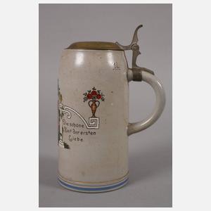 Werbeflasche und Jugendstilkrug