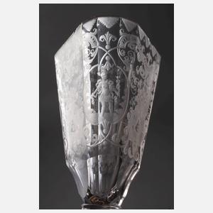 Dreieckiges barockes Pokalglas