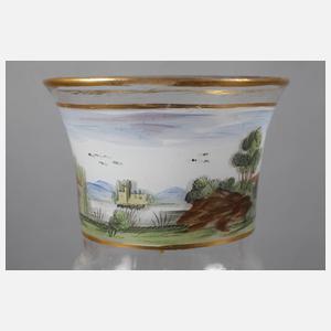 Becherglas mit Landschaftsmalerei