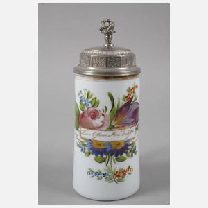 Milchglaskrug Biedermeier