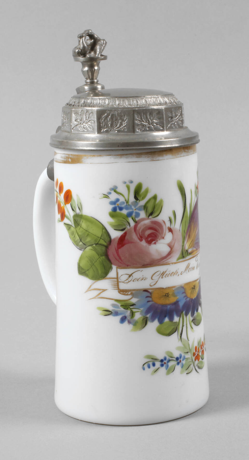 Milchglaskrug Biedermeier