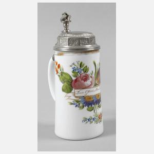 Milchglaskrug Biedermeier