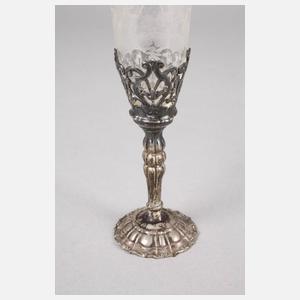 Montiertes Schnapsglas wohl Lobmeyr Wien