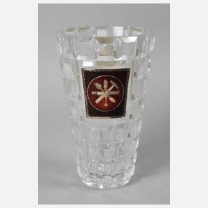 Vase mit Widmung einer Glashandwerkergilde