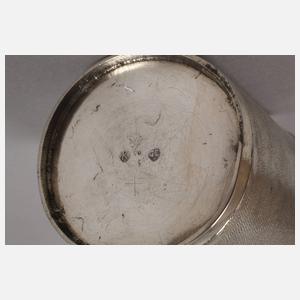 Schlangenhautbecher Silber