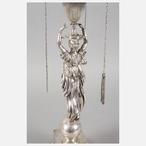 Silber große figürliche Öllampe