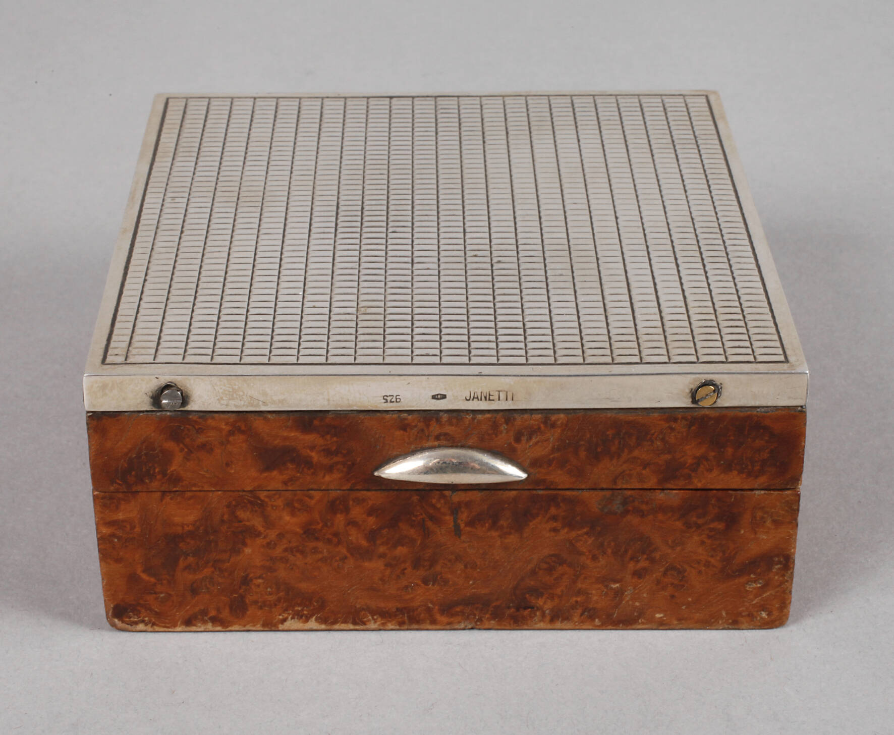 Italien kleiner Humidor mit Silberdeckel