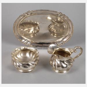 Silber Zucker-/Sahne-Set Dresdner Hofmuster