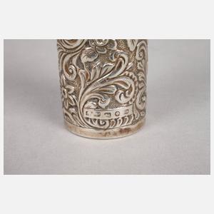 Zwei ausgefallene Flakons Silber