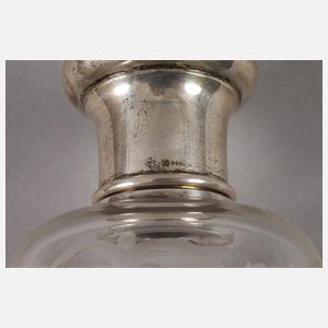 Zwei Flakons mit Silbermontierung