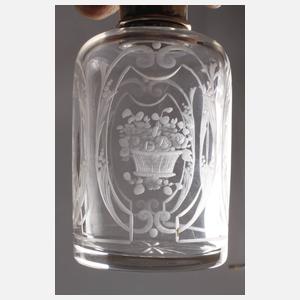 Zwei Flakons mit Silbermontierung